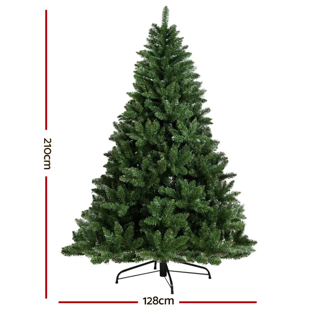 Jingle Jollys Christmas Tree 2.1m Green Xmas Tree Decorations 905 Tips - Image 2