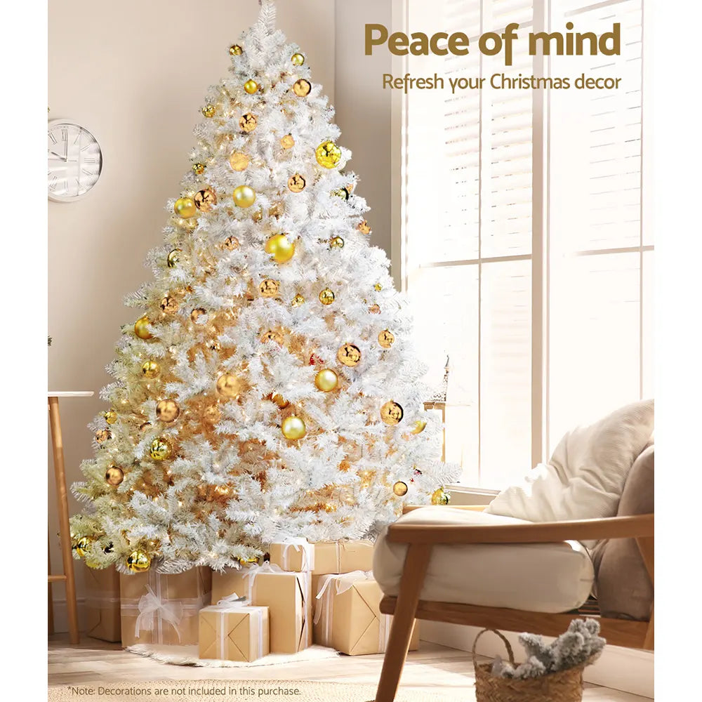 Jingle Jollys Christmas Tree 2.1m 1000 White Tips Xmas Tree Decorations - Image 6