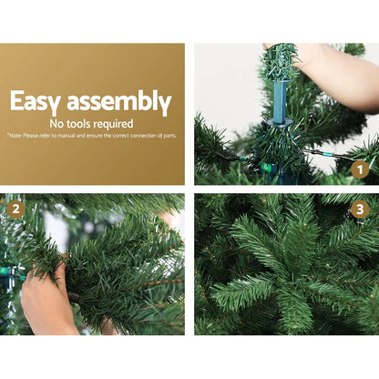 Jingle Jollys Christmas Tree 2.4m Green Xmas Tree Decorations 1225 Tips - Image 5