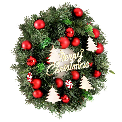 Jingle Jollys Christmas Wreath 40CM Xmas Garland Baubles Ornaments Party Decor - Image 3