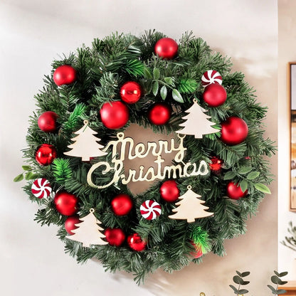 Jingle Jollys Christmas Wreath 40CM Xmas Garland Baubles Ornaments Party Decor - Image 8