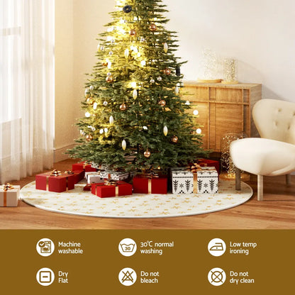 Jingle Jollys Christmas Tree Skirt 120cm Snowflake Ornaments Xmas Decorations - Image 6