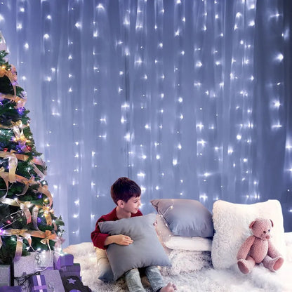 Jingle Jollys 6X3M Christmas Lights Curtain Light Cool White 600 LED - Image 8