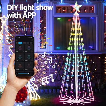 Jingle Jollys Christmas Tree 1.8m 265 RGB LED Fairy Lights Xmas Trees Decoration - Image 6