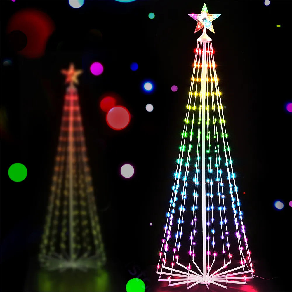 Jingle Jollys Christmas Tree 1.8m 265 RGB LED Fairy Lights Xmas Trees Decoration - Image 7