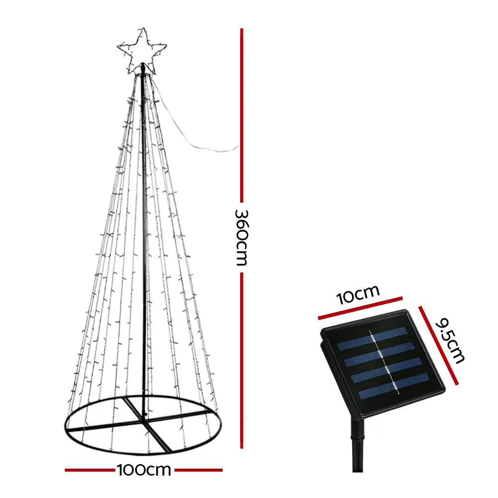 3.6M Christmas Tree 400 LED Solar Jingle Jollys - Image 2