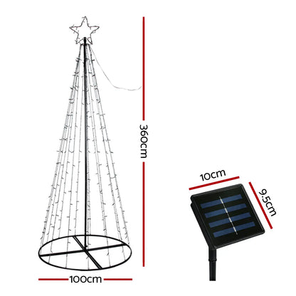 3.6M Christmas Tree 400 LED Solar Jingle Jollys - Image 2