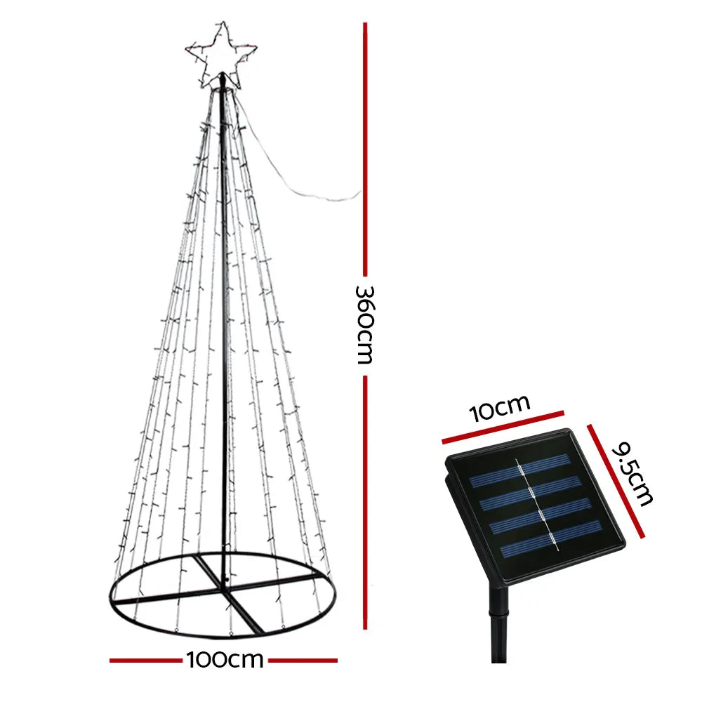 3.6M Christmas Tree LED Solar Warm Jingle Jollys - Image 2