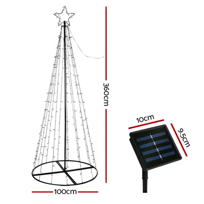 3.6M Christmas Tree LED Solar Warm Jingle Jollys - Image 2