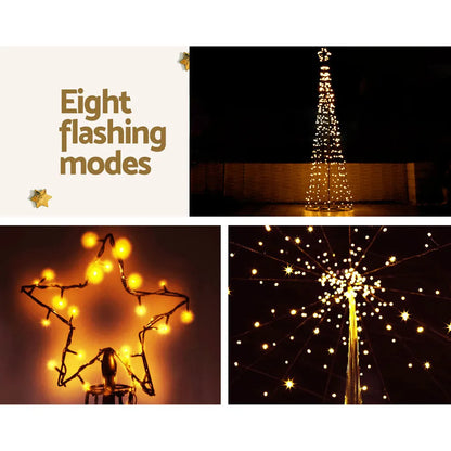 3.6M Christmas Tree LED Solar Warm Jingle Jollys - Image 6