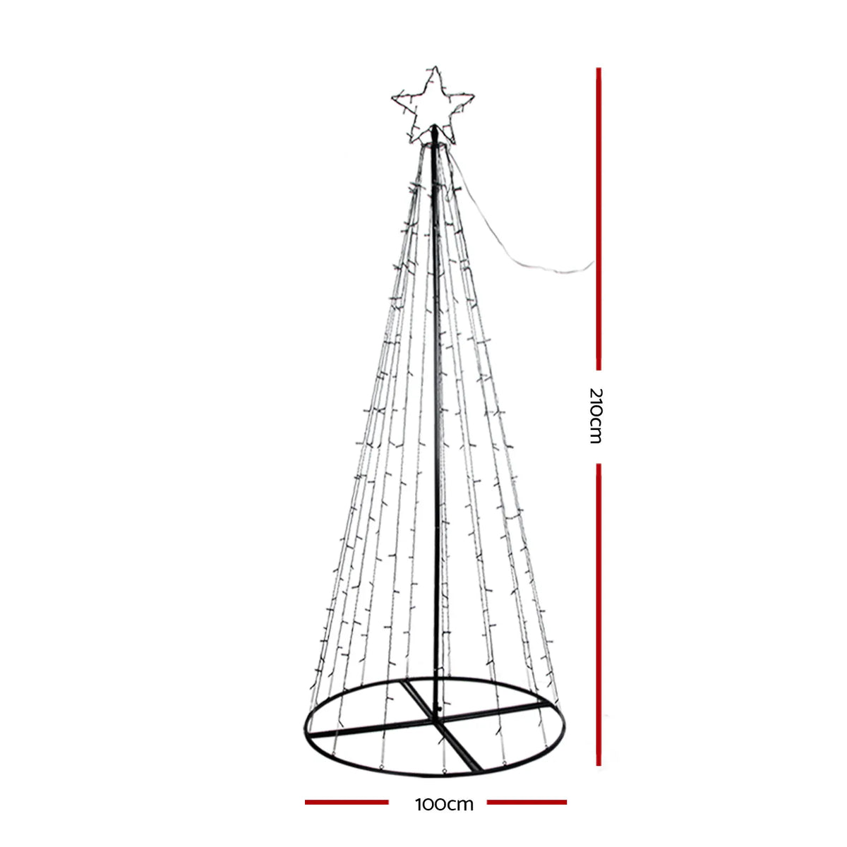2.1M Christmas Tree 264 LED Solar Jingle Jollys - Image 2