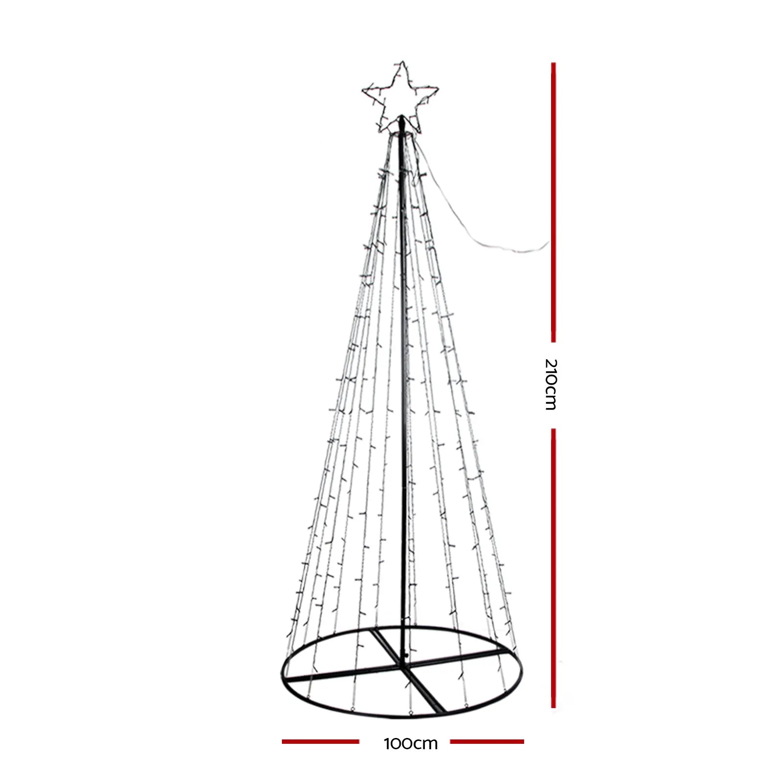 2.1M Christmas Tree 264 LED Solar Jingle Jollys - Image 2