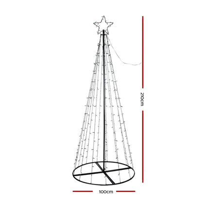2.1M Christmas Tree 264 LED Solar Jingle Jollys - Image 2