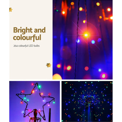2.1M Christmas Tree 264 LED Solar Jingle Jollys - Image 4