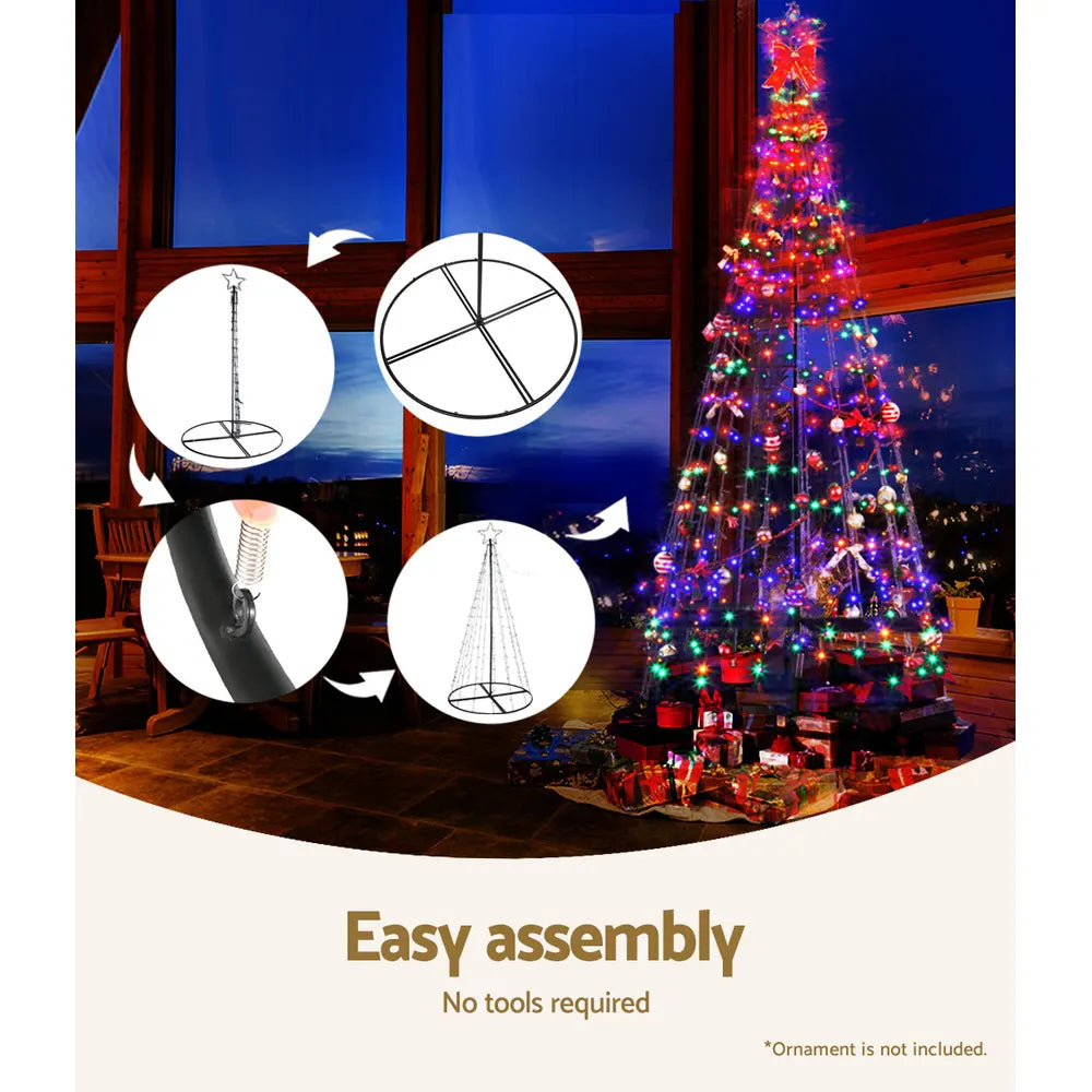 2.1M Christmas Tree 264 LED Solar Jingle Jollys - Image 6
