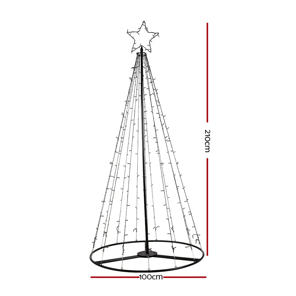 2.1M Christmas Tree LED Solar Warm Jingle Jollys - Image 2