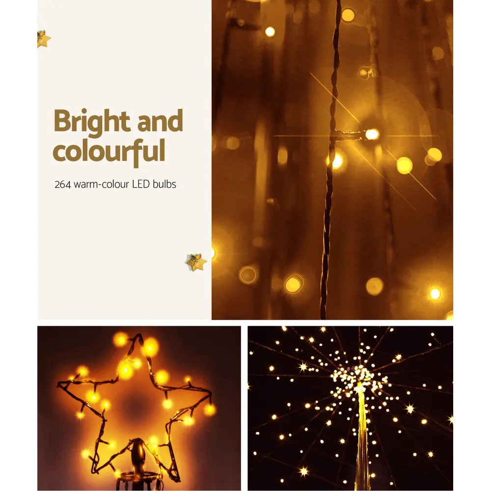 2.1M Christmas Tree LED Solar Warm Jingle Jollys - Image 4