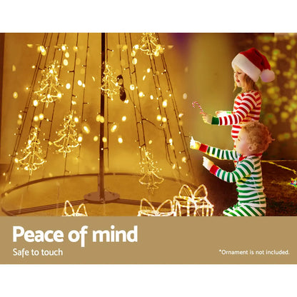 2.1M Christmas Tree LED Solar Warm Jingle Jollys - Image 5