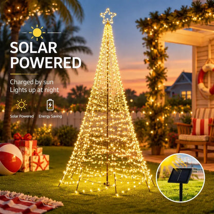 Jingle Jollys Solar Christmas Tree 3.6m 800 LED Net Lights Xmas Trees Decoration - Image 2