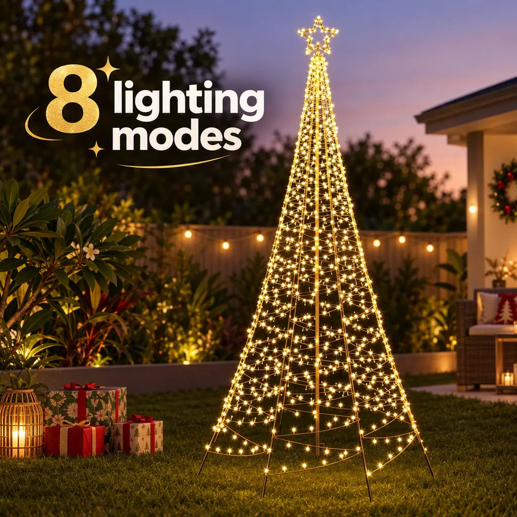 Jingle Jollys Solar Christmas Tree 3.6m 800 LED Net Lights Xmas Trees Decoration - Image 3