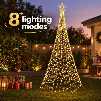 Jingle Jollys Solar Christmas Tree 3.6m 800 LED Net Lights Xmas Trees Decoration - Image 3