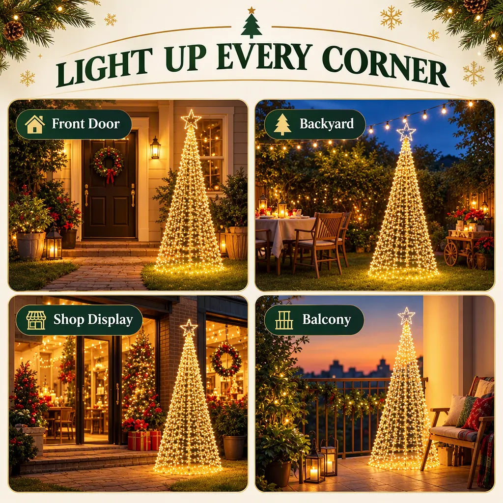 Jingle Jollys Solar Christmas Tree 3.6m 800 LED Net Lights Xmas Trees Decoration - Image 4