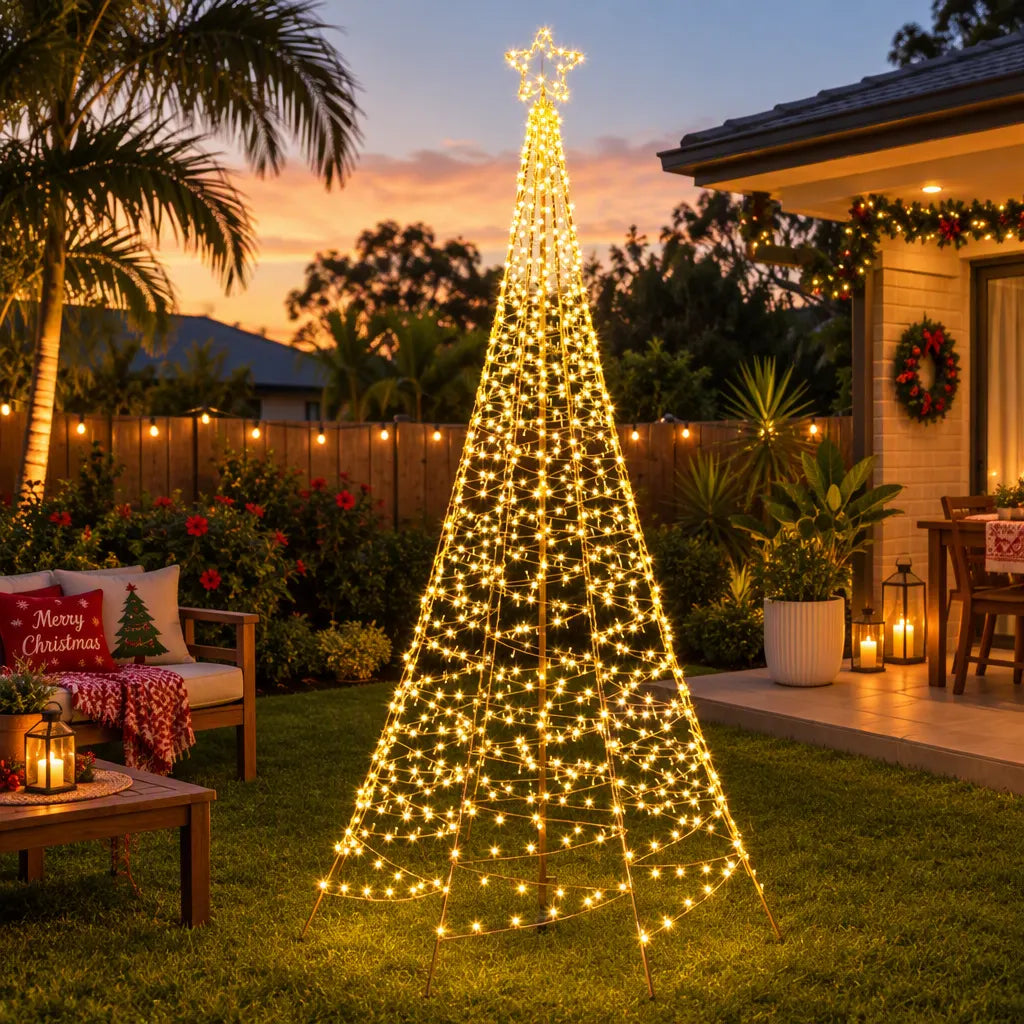 Jingle Jollys Solar Christmas Tree 3.6m 800 LED Net Lights Xmas Trees Decoration - Image 5