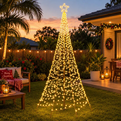 Jingle Jollys Solar Christmas Tree 3.6m 800 LED Net Lights Xmas Trees Decoration - Image 5