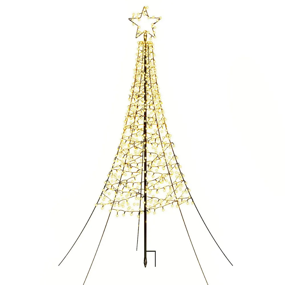 Jingle Jollys Solar Christmas Tree 2.1m 320 LED Net Lights Xmas Trees Decoration
