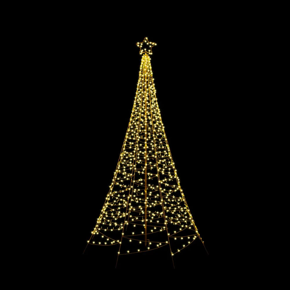 Jingle Jollys Solar Christmas Tree 2.1m 320 LED Net Lights Xmas Trees Decoration - Image 3
