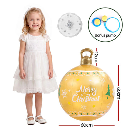 Jingle Jollys Christmas Inflatable Ball 60cm Led Illuminated Xmas Decoration - Image 2