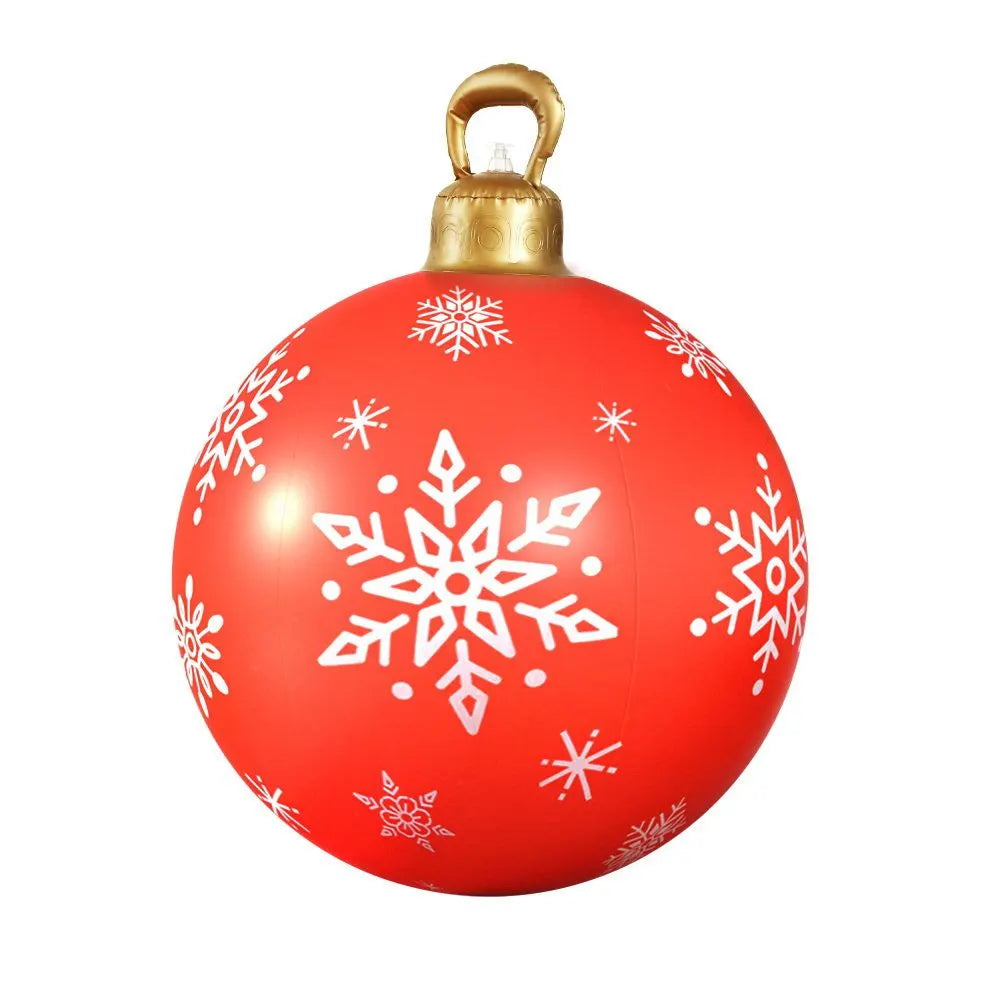 Jingle Jollys Christmas Inflatable Ball Bauble 60cm Outdoor Decoration Red - Image 2