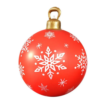 Jingle Jollys Christmas Inflatable Ball Bauble 60cm Outdoor Decoration Red - Image 2