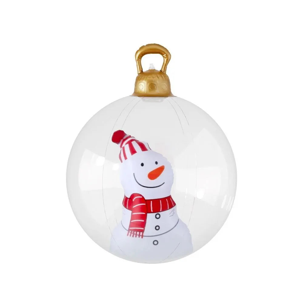 Jingle Jollys Christmas Inflatable Ball 60cm Snowman Decoration Giant Bauble - Image 2