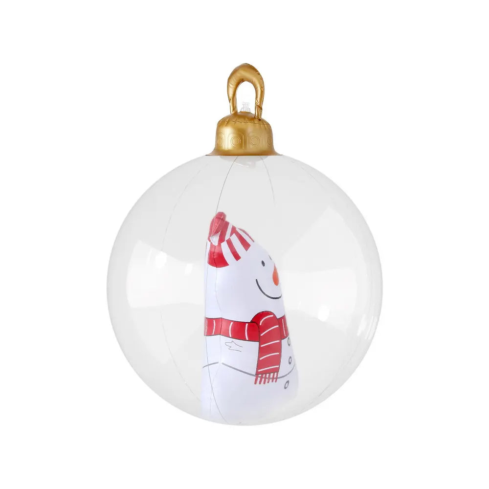 Jingle Jollys Christmas Inflatable Ball 60cm Snowman Decoration Giant Bauble - Image 3