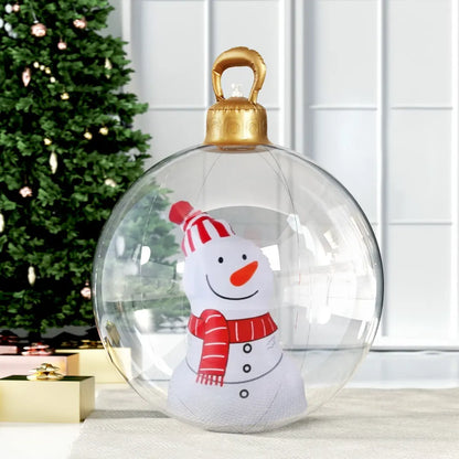 Jingle Jollys Christmas Inflatable Ball 60cm Snowman Decoration Giant Bauble - Image 7