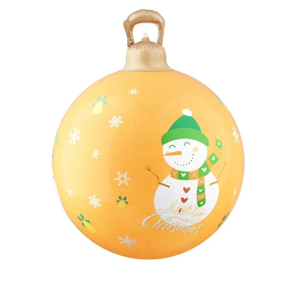 Jingle Jollys Christmas Inflatable Ball 60cm Led Illuminated Snowman Xmas Decor - Image 3