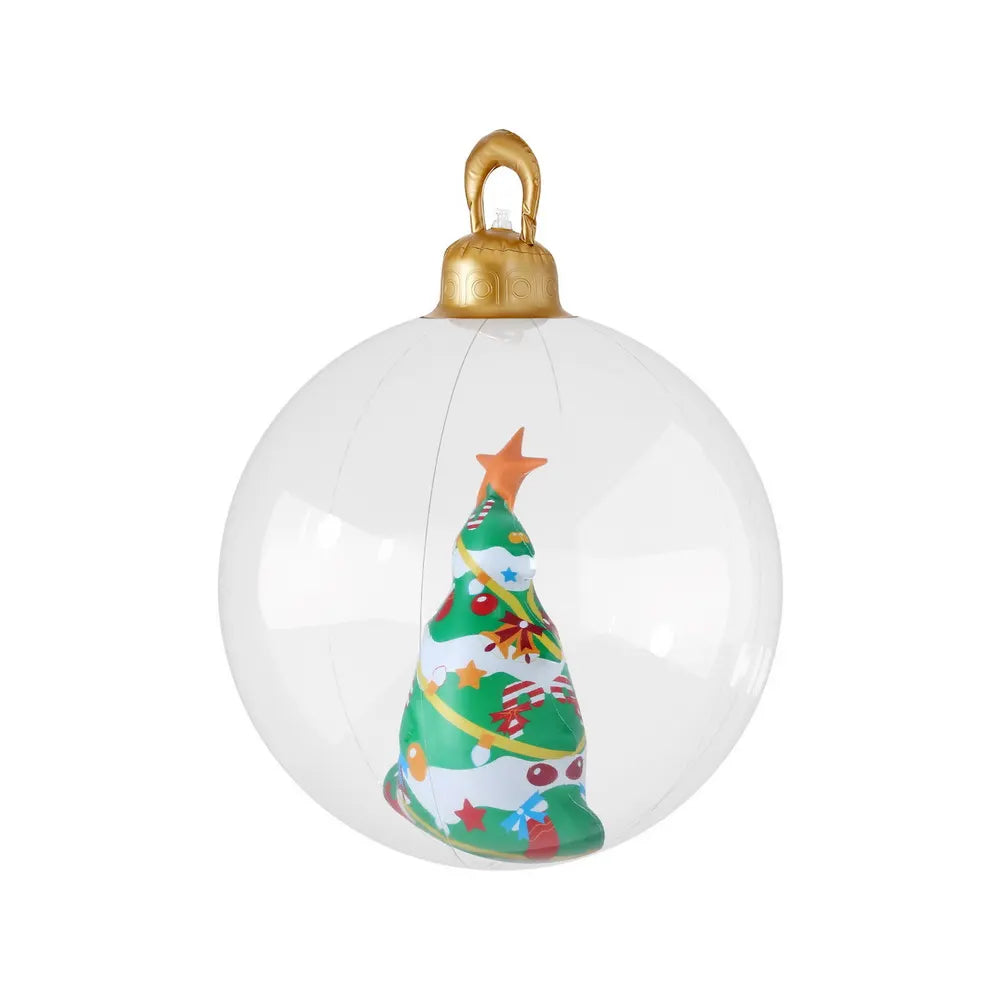 Jingle Jollys Christmas Inflatable Ball 60cm Tree Decoration Giant Bauble Clear - Image 3