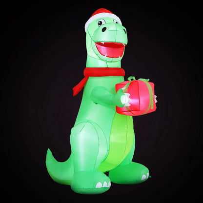 Jingle Jollys Christmas Inflatable Dinosaur 1.8M Height LED Decorations Illuminated - Image 3