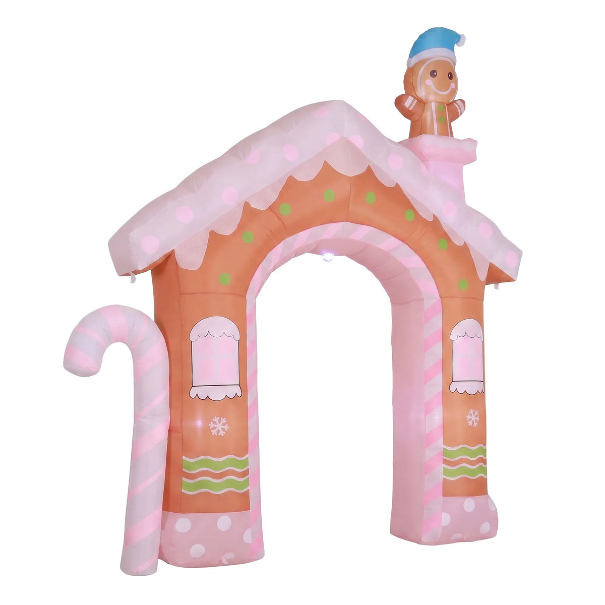 Jingle Jollys Christmas Inflatable Gingerbread Man Candy 3.2M Illuminated Decorations - Image 3