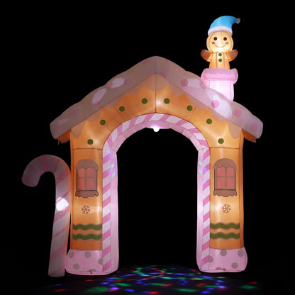Jingle Jollys Christmas Inflatable Gingerbread Man Candy 3.2M Illuminated Decorations - Image 4