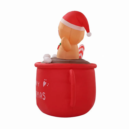 Jingle Jollys Christmas Inflatable Cup 1.8M Height LED Outdoor Decorations Illuminated - Image 3