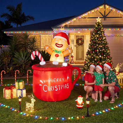 Jingle Jollys Christmas Inflatable Cup 1.8M Height LED Outdoor Decorations Illuminated - Image 9