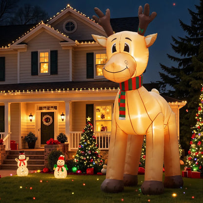 Jingle Jollys Christmas Inflatable Reindeer 5M Illuminated Decorations - Image 9