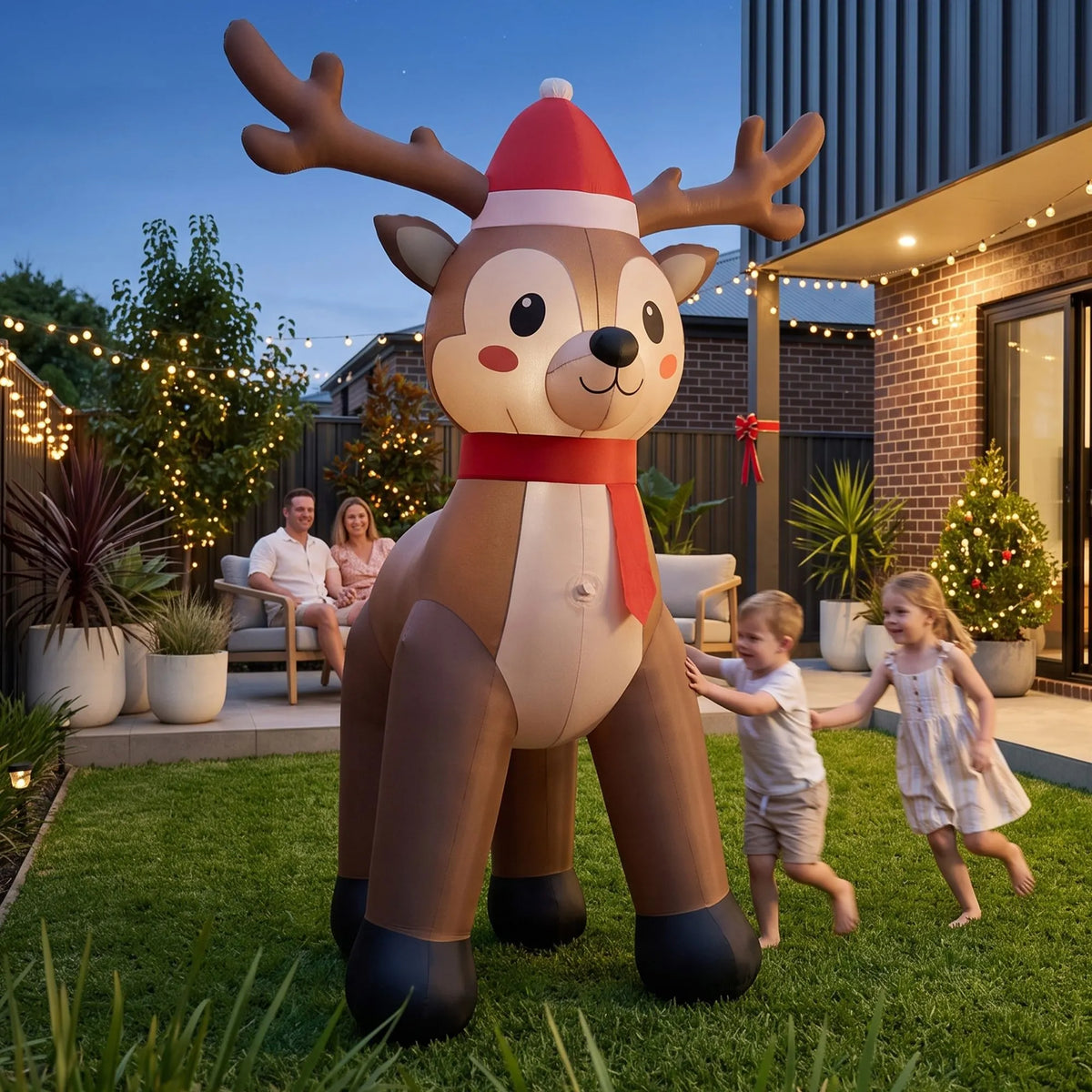 Jingle Jollys Christmas Inflatable Reindeer 2.5M Illuminated Decorations - Image 9