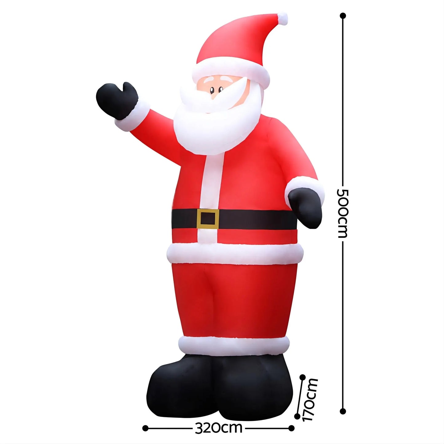 Jingle Jollys Christmas Inflatable Santa 5M Illuminated Decorations - Image 2