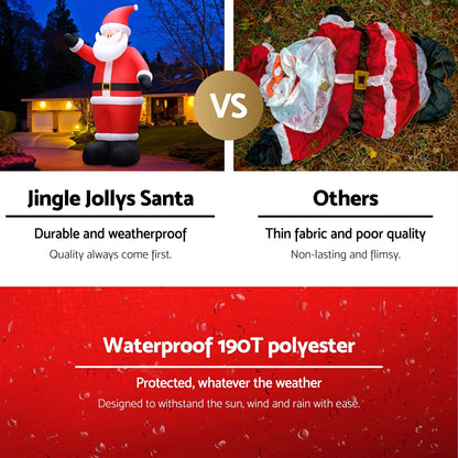 Jingle Jollys Christmas Inflatable Santa 5M Illuminated Decorations - Image 6