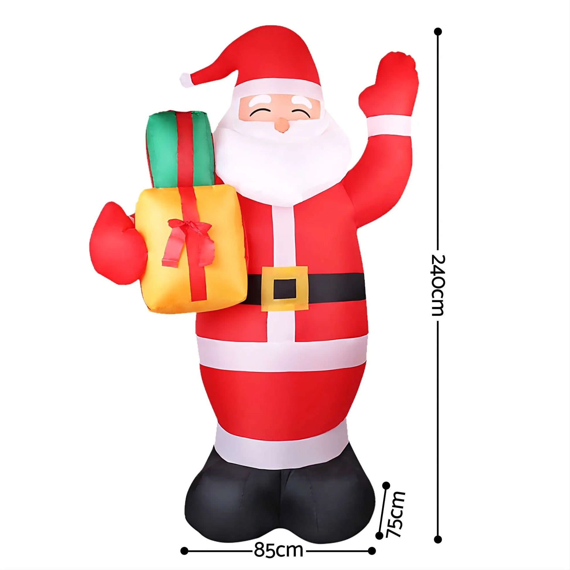 Jingle Jollys Christmas Inflatable Santa 2.4M Illuminated Decorations - Image 2