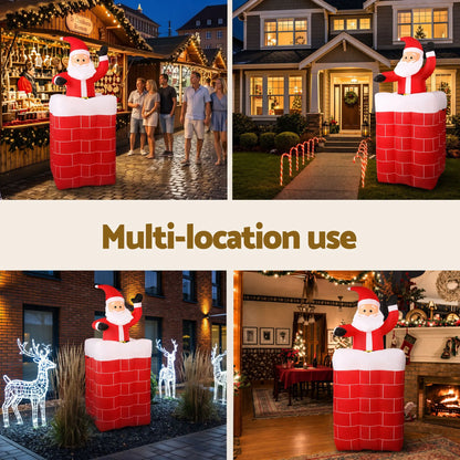 Jingle Jollys Christmas Inflatable Santa Pop Up 1.8M Illuminated Decorations - Image 5