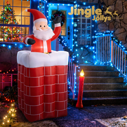 Jingle Jollys Christmas Inflatable Santa Pop Up 1.8M Illuminated Decorations - Image 8
